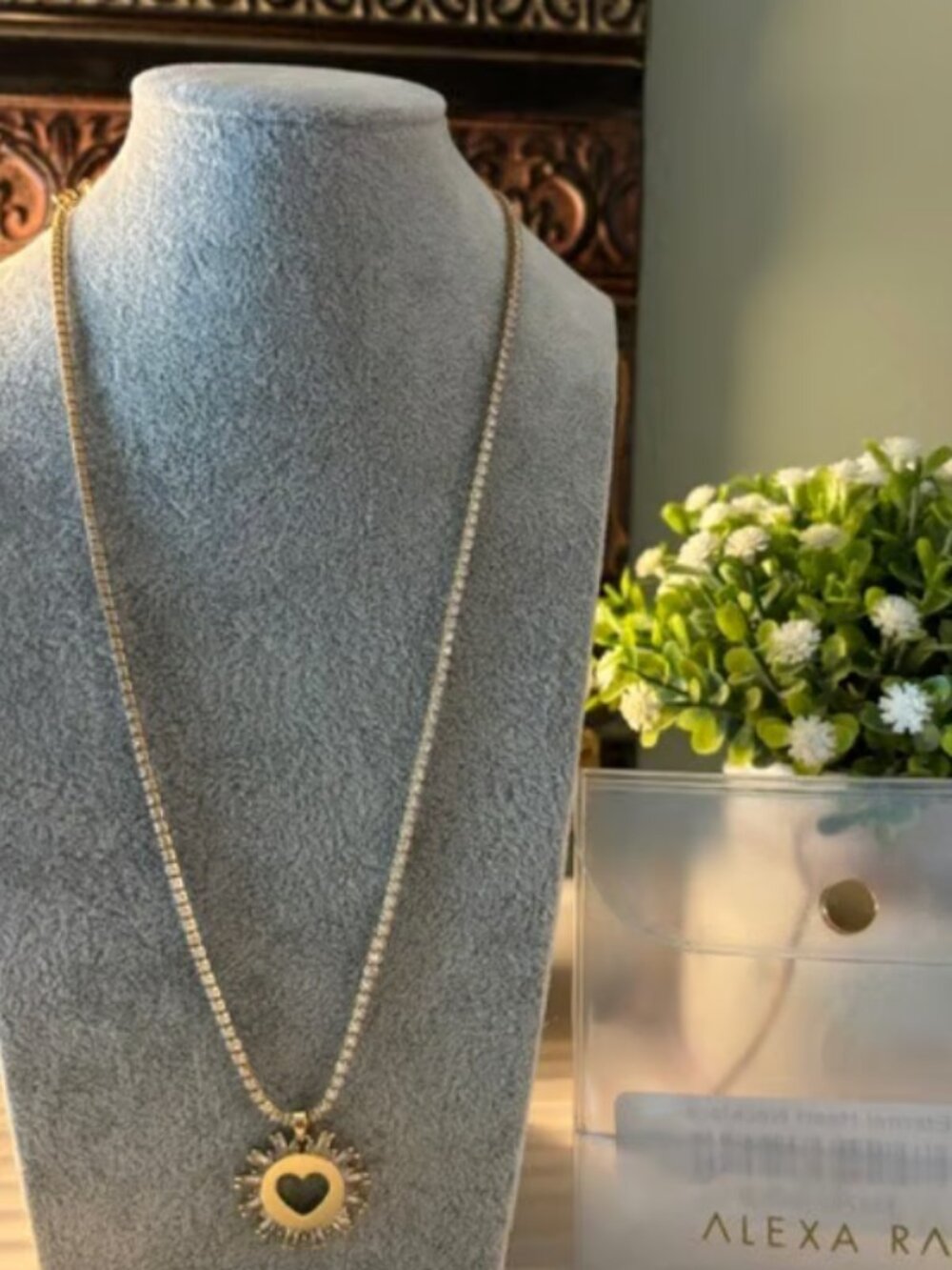 Bar by Alexa Rae "Eternal Heart Necklace" on Gold